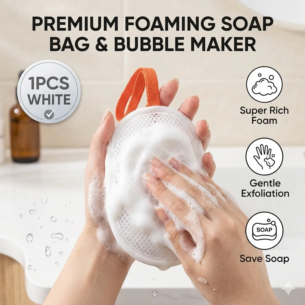 Foaming Soap Bag Mesh Exfoliating Pouch Bath Bubble Maker Saver Pocket For Body Cleaning Shower Massage Bathroom 1-8Pcs
Foaming Soap Bag Mesh Exfoliating Pouch Bath Bubble Maker Saver Pocket For Body Cleaning Shower Massage Bathroom 1-8Pcs