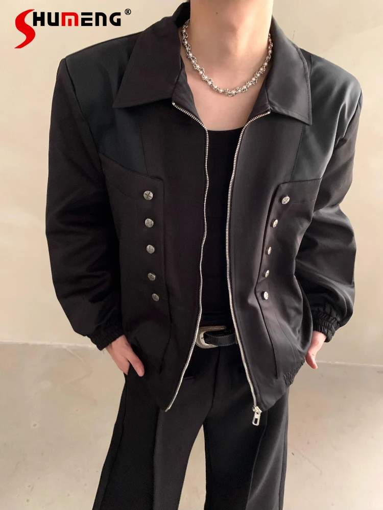 2025 Men's Autumn Winter New High-end Jackets Light Luxury Rivet Design Chic Jackets Men's Thickened Padded Shoulder Lapel Coats
2025 Men's Autumn Winter New High-end Jackets Light Luxury Rivet Design Chic Jackets Men's Thickened Padded Shoulder Lapel Coats