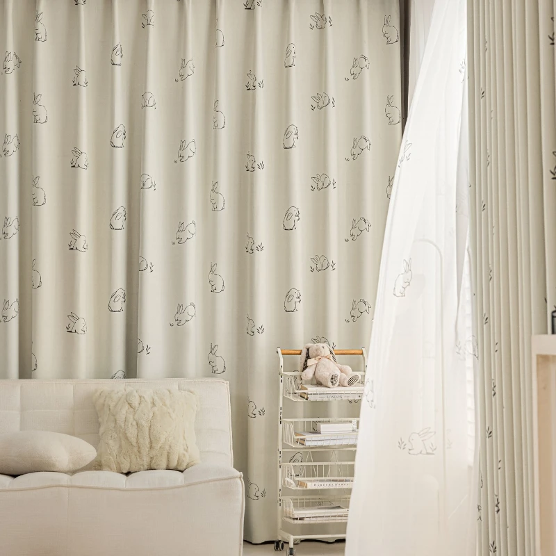 Korean Cute Rabbit Printed Curtains Thickened Schneier Cartoon Light Blocking Curtains Window Screen for Children's Room Bedroom
Korean Cute Rabbit Printed Curtains Thickened Schneier Cartoon Light Blocking Curtains Window Screen for Children's Room Bedroom