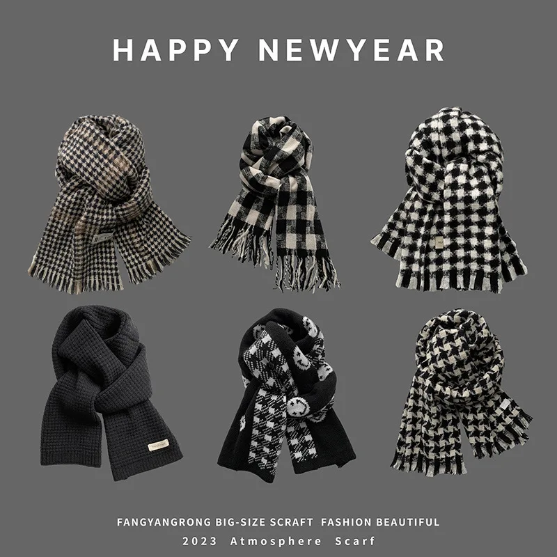 New Vintage Black Fake Cashmere Scarf Men Women Winter Thick Warm Knitted Neck Warmer Retro Unisex Shawl Plush Popular Hijab
New Vintage Black Fake Cashmere Scarf Men Women Winter Thick Warm Knitted Neck Warmer Retro Unisex Shawl Plush Popular Hijab