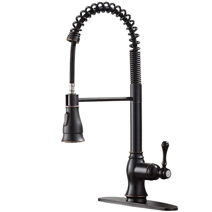 Kitchen Faucet with Pull Down Sprayer Oil Rubbed Bronze, Single Handle High Arc Pull Out Spray Head Kitchen Sink Faucet
Kitchen Faucet with Pull Down Sprayer Oil Rubbed Bronze, Single Handle High Arc Pull Out Spray Head Kitchen Sink Faucet