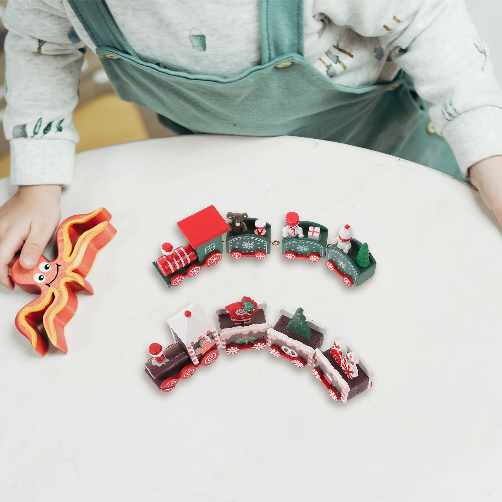 2Pcs Wooden Christmas Train Decoration Set Four-Section Xmas Desktop Decor for Home Office Bookshelf Festive Party Table
2Pcs Wooden Christmas Train Decoration Set Four-Section Xmas Desktop Decor for Home Office Bookshelf Festive Party Table