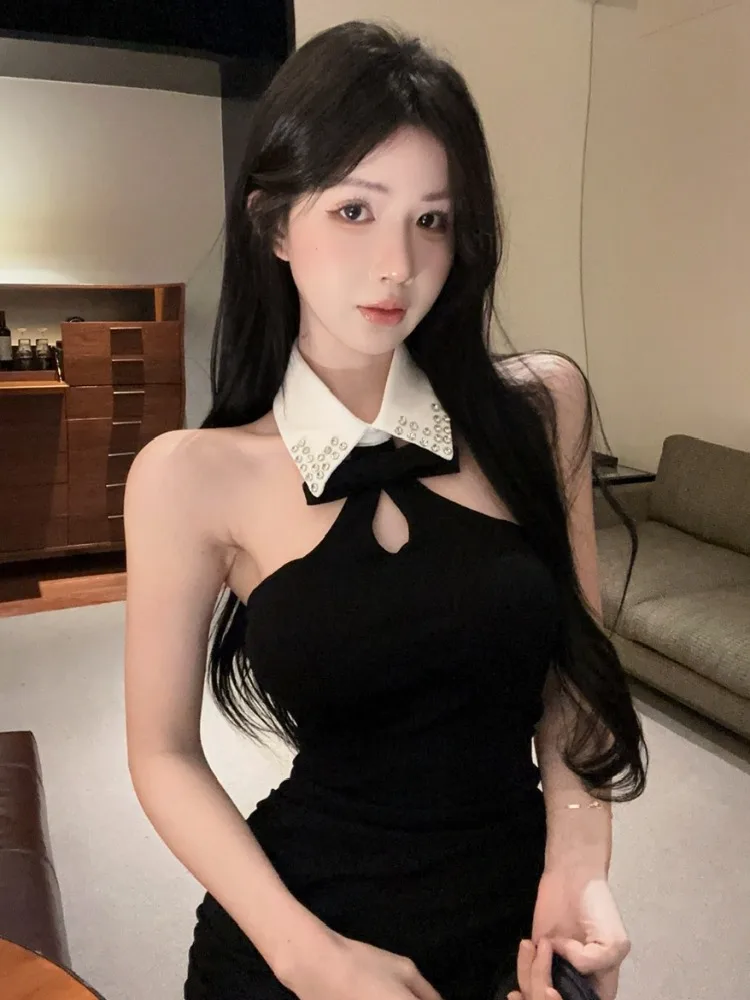 Sexy Hollow out Neckline Short Dress Women's Summer New Style Heavy Drill Sleeveless Slim Fit Bodycon Skirt Pure Desire
Sexy Hollow out Neckline Short Dress Women's Summer New Style Heavy Drill Sleeveless Slim Fit Bodycon Skirt Pure Desire
