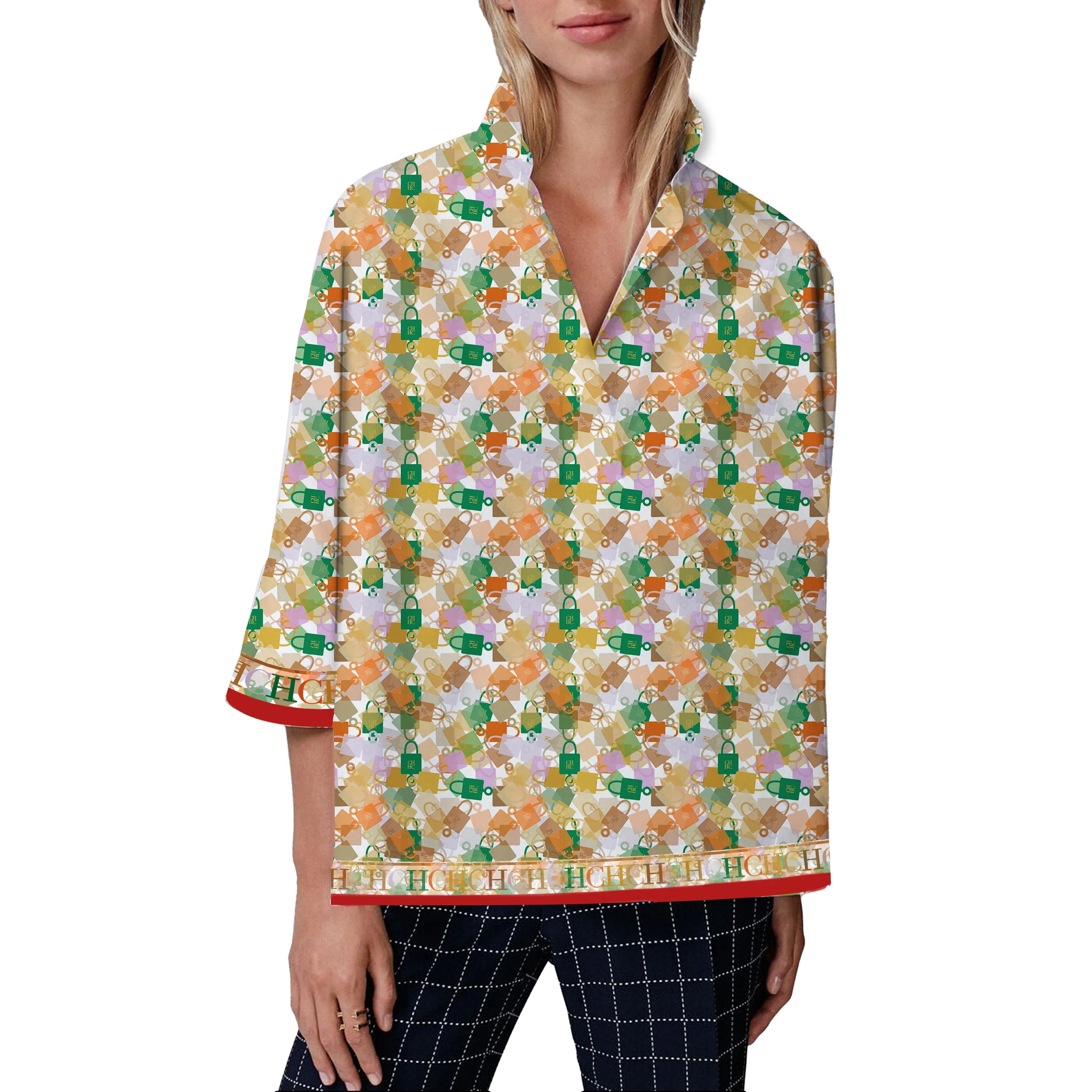 Women's Shirt Fashion Luxury Vintage Printed Spring Summer Casual Half Sleeve Top
Women's Shirt Fashion Luxury Vintage Printed Spring Summer Casual Half Sleeve Top
