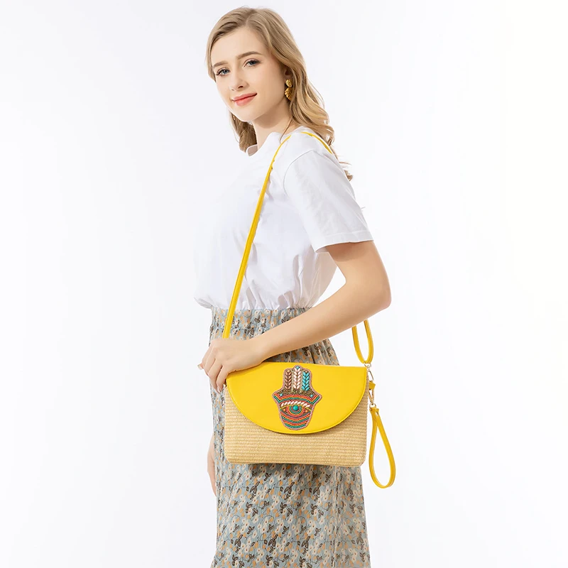 Ladies Fashion Straw PU Leather Crossbody Bag Women Beach Holiday Shopping Bag Woven Shoulder Messenger Bags Exquisite Handbag
Ladies Fashion Straw PU Leather Crossbody Bag Women Beach Holiday Shopping Bag Woven Shoulder Messenger Bags Exquisite Handbag