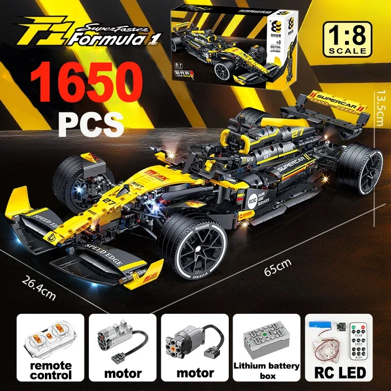 MOC Technical JKC7205 Racing 1:8 Racing Driver 27 Formula Building Block Remote Control Lighting Racing Renault F1 Toy Kids Gift
MOC Technical JKC7205 Racing 1:8 Racing Driver 27 Formula Building Block Remote Control Lighting Racing Renault F1 Toy Kids Gift
