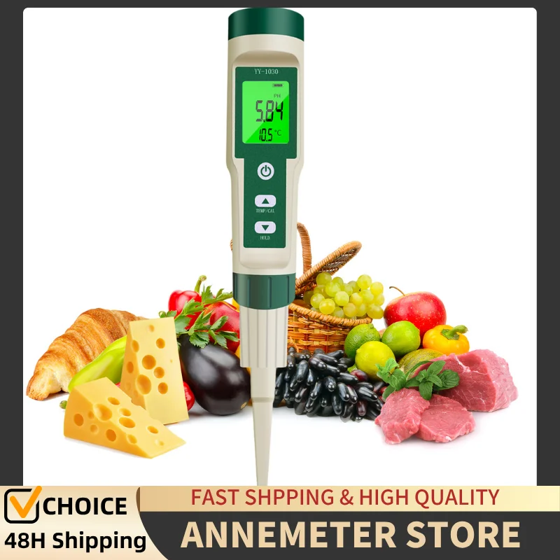 Food pH Meter, Digital Pocket pH Pen Tester with Backlit and ATC for Sourdough and Bread, Meat, Cheese, Jam, Canning, Soft Soil
Food pH Meter, Digital Pocket pH Pen Tester with Backlit and ATC for Sourdough and Bread, Meat, Cheese, Jam, Canning, Soft Soil