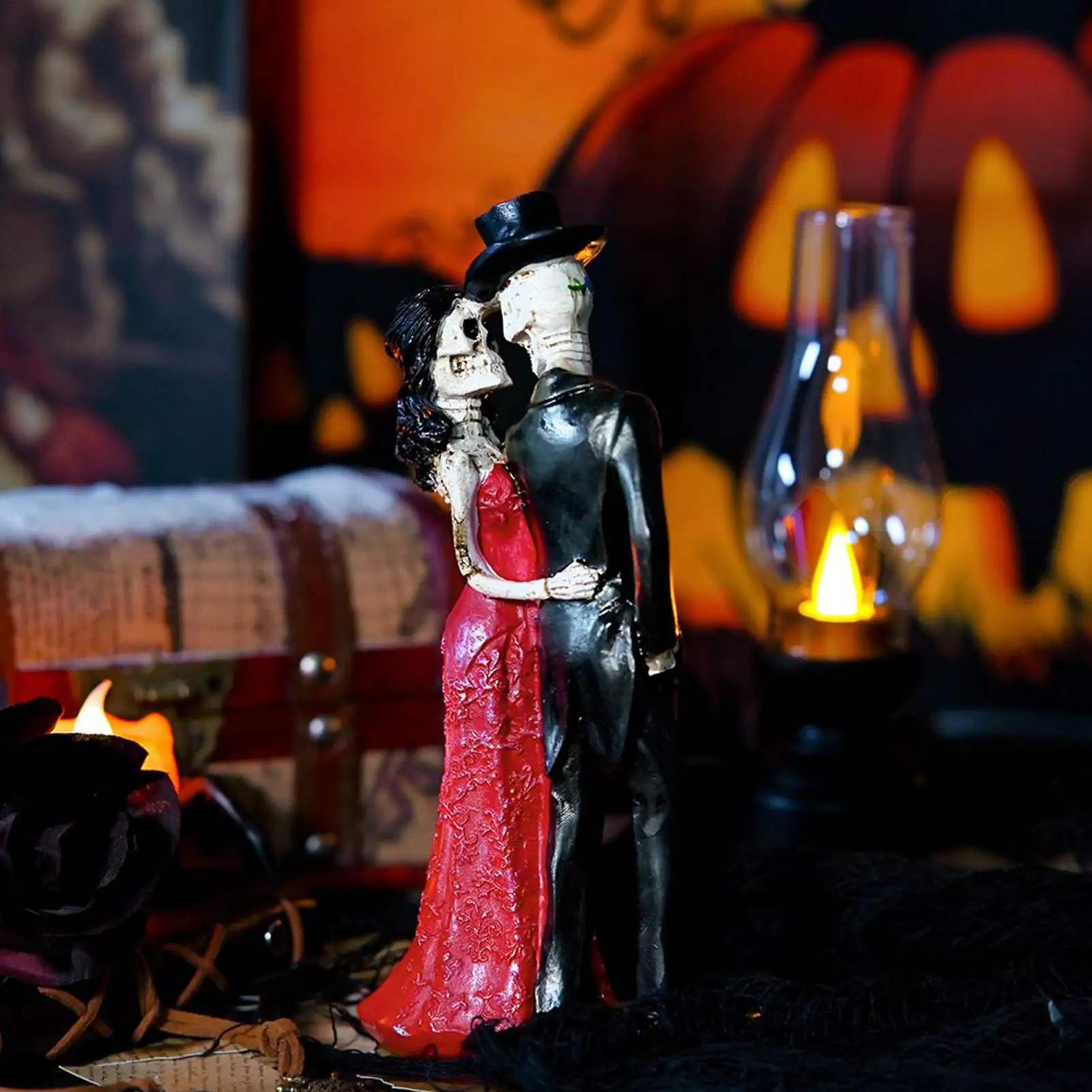 Статуя скелета, готическая скульптура из смолы, черепа на Хэллоуин, скелет невесты и жениха, скульптура из смолы для праздника, сада, заднего двора
Статуя скелета, готическая скульптура из смолы, черепа на Хэллоуин, скелет невесты и жениха, скульптура из смолы для праздника, сада, заднего двора