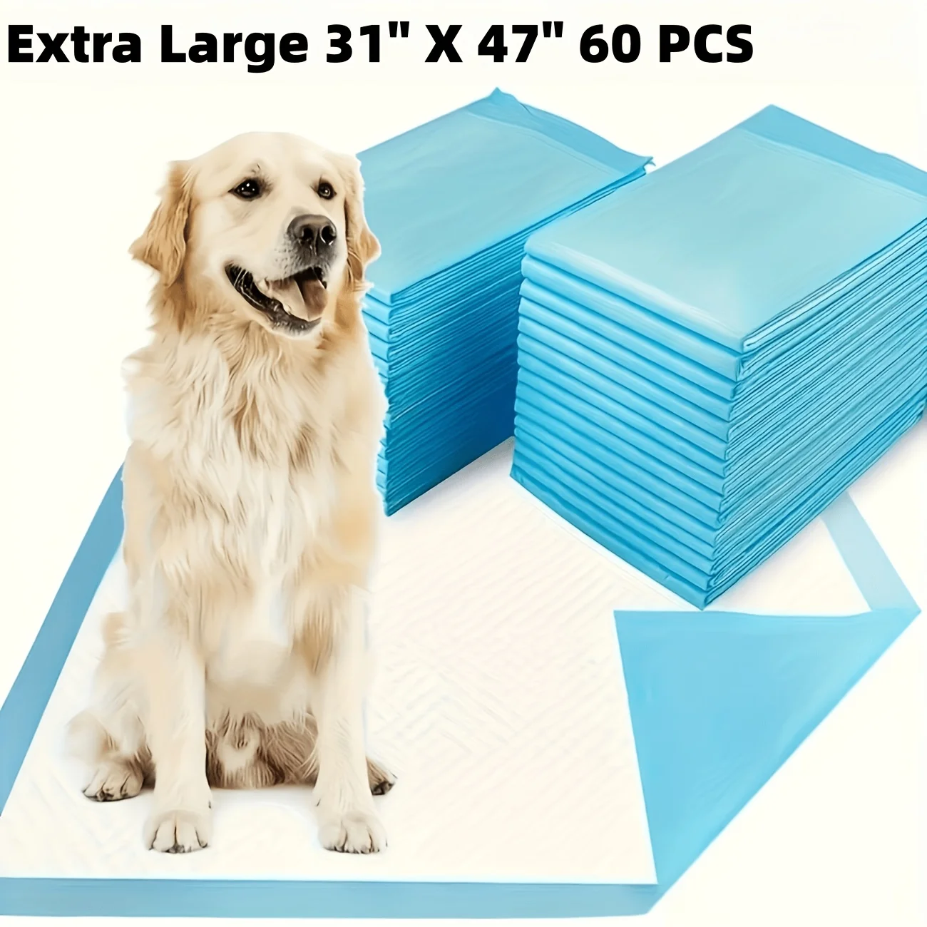XXXXL 31"X47" 60 Count Puppy Pee Pads for Dogs, 6 Layersextra Large Dog Pee Pads, Leak-Proof & Super Absorbent Dog Pee Pads, Thicken Disposable Potty Pads Puppy Training Pads for Cats Rabbits
XXXXL 31"X47" 60 Count Puppy Pee Pads for Dogs, 6 Layersextra Large Dog Pee Pads, Leak-Proof & Super Absorbent Dog Pee Pads, Thicken Disposable Potty Pads Puppy Training Pads for Cats Rabbits