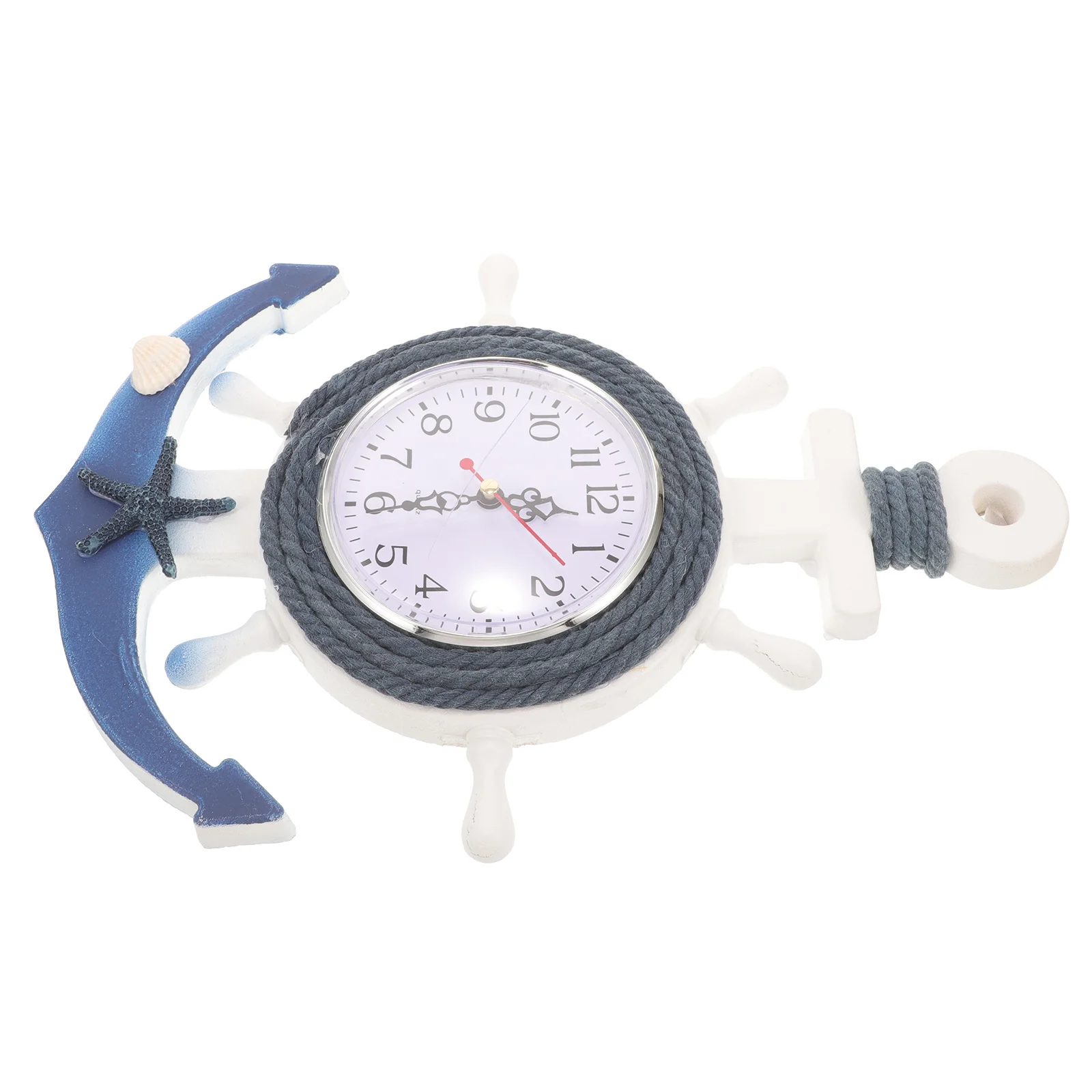 Mediterranean Style Wall Clock Wooden Plastic Hanging Boat Anchor Clock Star Design Decorative Home Bedroom Living Room
Mediterranean Style Wall Clock Wooden Plastic Hanging Boat Anchor Clock Star Design Decorative Home Bedroom Living Room