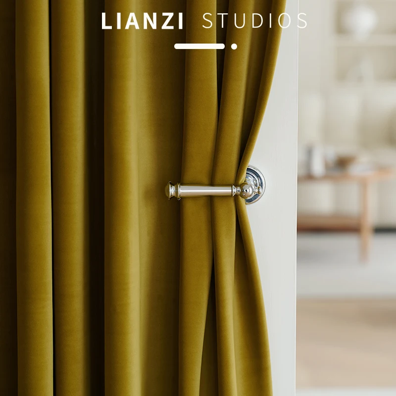 New Wool Velvet Curtains for Living Dining Room Bedroom Shading Nordic Olive Green Yellow Customize
New Wool Velvet Curtains for Living Dining Room Bedroom Shading Nordic Olive Green Yellow Customize