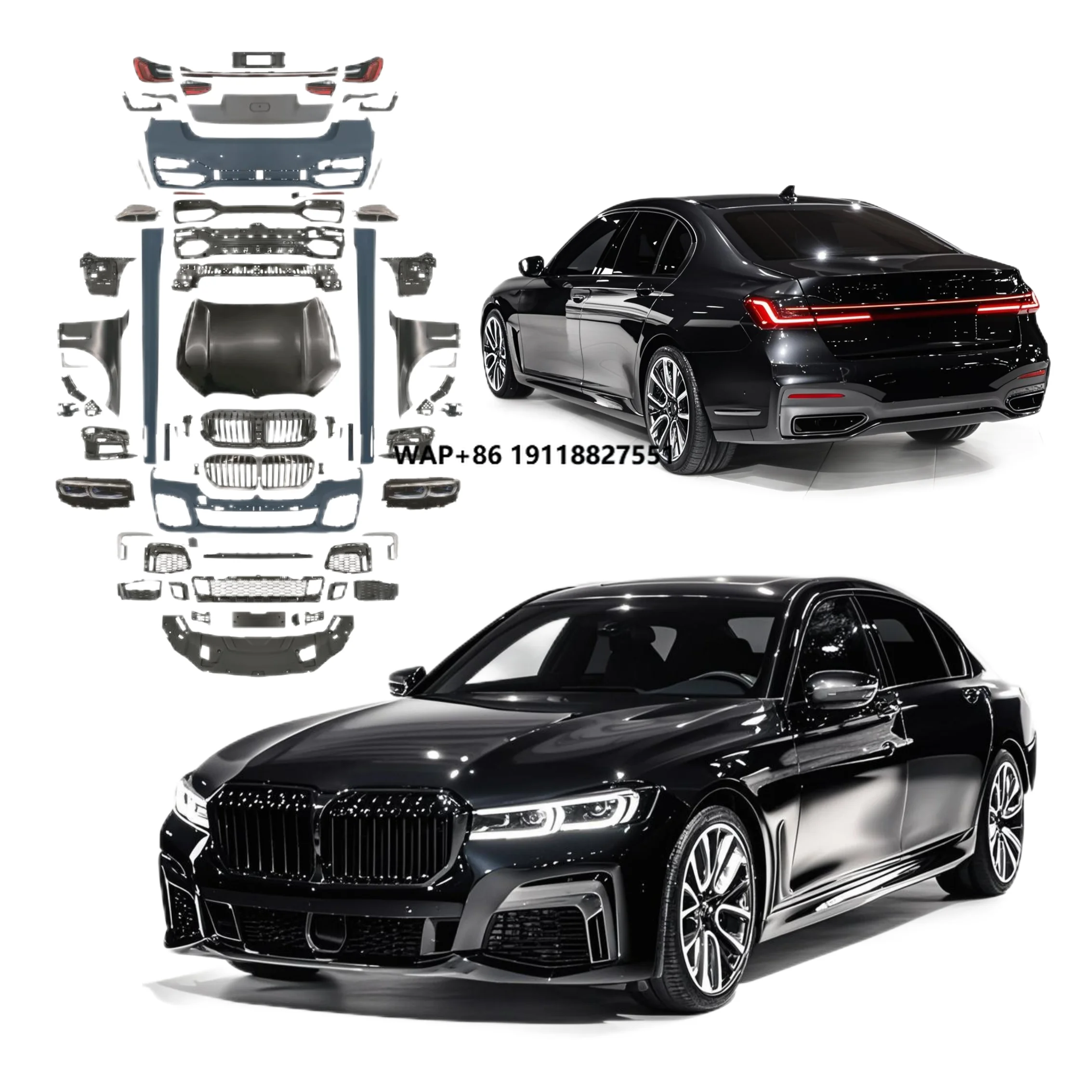 Body Kit for 7 Series G11/G12 2016-2018 Facelift to LCI M760 Style 2024 PP Material Front Bumper LED Headlight Hood
Body Kit for 7 Series G11/G12 2016-2018 Facelift to LCI M760 Style 2024 PP Material Front Bumper LED Headlight Hood