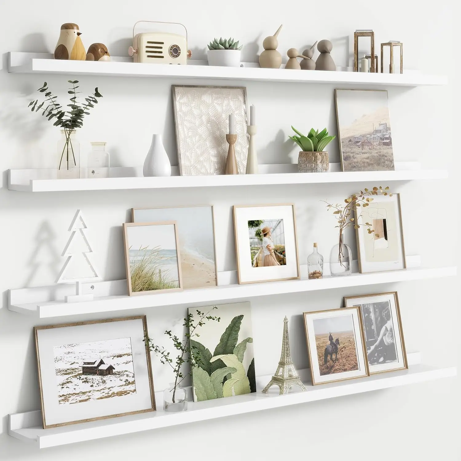 Floating Picture Ledge Shelves Set 4, 48 Inch Shelves with Lip - Large Nursery Book Shelf for Toys Strg, Kids Bookshelf Wall
Floating Picture Ledge Shelves Set 4, 48 Inch Shelves with Lip - Large Nursery Book Shelf for Toys Strg, Kids Bookshelf Wall