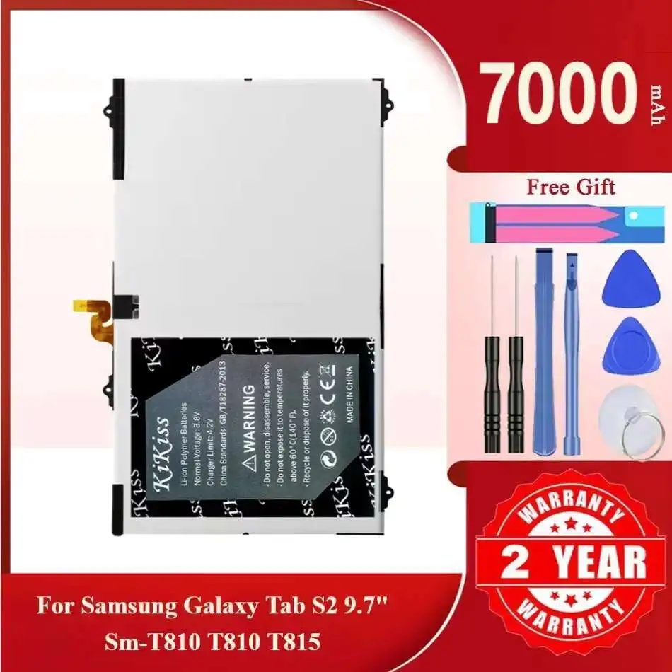 KiKiss For Galaxy Tab S2 9.7 T815C S2 T813 T815 T819C SM-T815 SM-T810 SM-T817A For Samsung Battery EB-BT810ABE 7000mAh
KiKiss For Galaxy Tab S2 9.7 T815C S2 T813 T815 T819C SM-T815 SM-T810 SM-T817A For Samsung Battery EB-BT810ABE 7000mAh