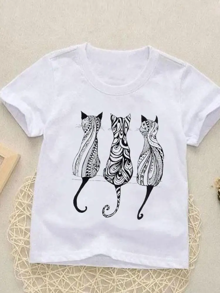 Short Sleeve Printed Kids Tees Tops O-neck Girls Boys Children Clothes Cat Animal Trend New Summer Cartoon Outfits T-shirts
Short Sleeve Printed Kids Tees Tops O-neck Girls Boys Children Clothes Cat Animal Trend New Summer Cartoon Outfits T-shirts