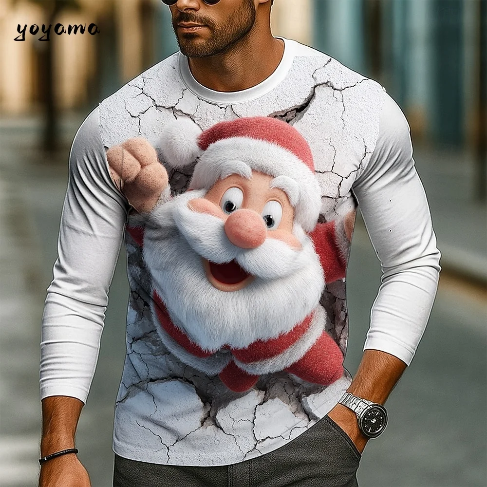 2026 Christmas Men's 3D Printed Funny Santa Claus Long Sleeve T-Shirt,O-Neck Tees Trendy Street Style Autumn Winter Casual Tops
2026 Christmas Men's 3D Printed Funny Santa Claus Long Sleeve T-Shirt,O-Neck Tees Trendy Street Style Autumn Winter Casual Tops