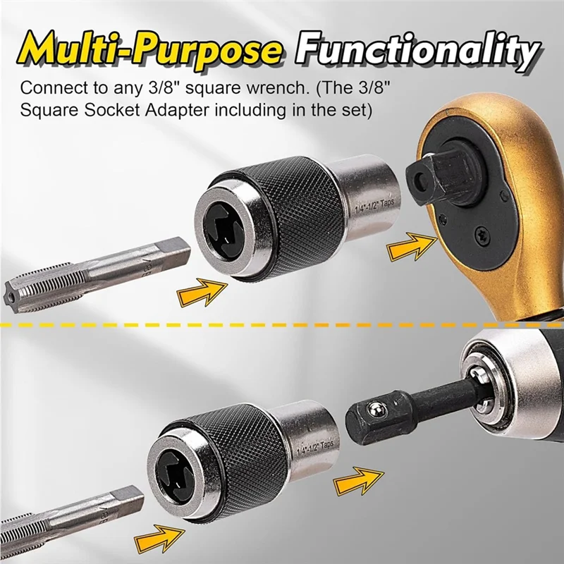 -AA95 Tap Socket Set, 3PCS Tap Extractor Tool With Adjustable Jaws,Tap Sockets With A 3/8Inch Socket Adapter For Taps ,Reamers
-AA95 Tap Socket Set, 3PCS Tap Extractor Tool With Adjustable Jaws,Tap Sockets With A 3/8Inch Socket Adapter For Taps ,Reamers