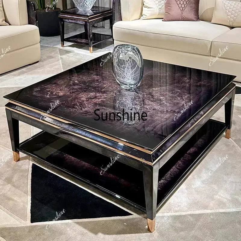 Italian light luxury tree tumor high-gloss paint high-end large apartment living room square coffee table
Italian light luxury tree tumor high-gloss paint high-end large apartment living room square coffee table
