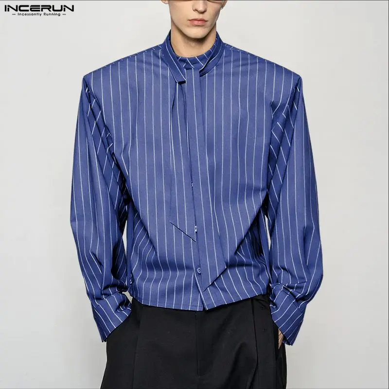 INCERUN Мужская полосатая рубашка с воротником-стойкой и длинным рукавом с завязками Мужская одежда Уличная одежда Свободные модные повседневные топы Мужские рубашки S-5XL
INCERUN Мужская полосатая рубашка с воротником-стойкой и длинным рукавом с завязками Мужская одежда Уличная одежда Свободные модные повседневные топы Мужские рубашки S-5XL