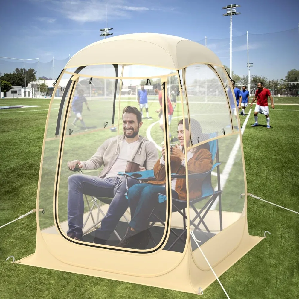 Sports Tent, Pop Up Weather Tent Pod w/Carrying Bag, Floor Mat, Wind Rope, Stakes, Sand Bag, Outdoor Waterproof Tent, Clear View
Sports Tent, Pop Up Weather Tent Pod w/Carrying Bag, Floor Mat, Wind Rope, Stakes, Sand Bag, Outdoor Waterproof Tent, Clear View