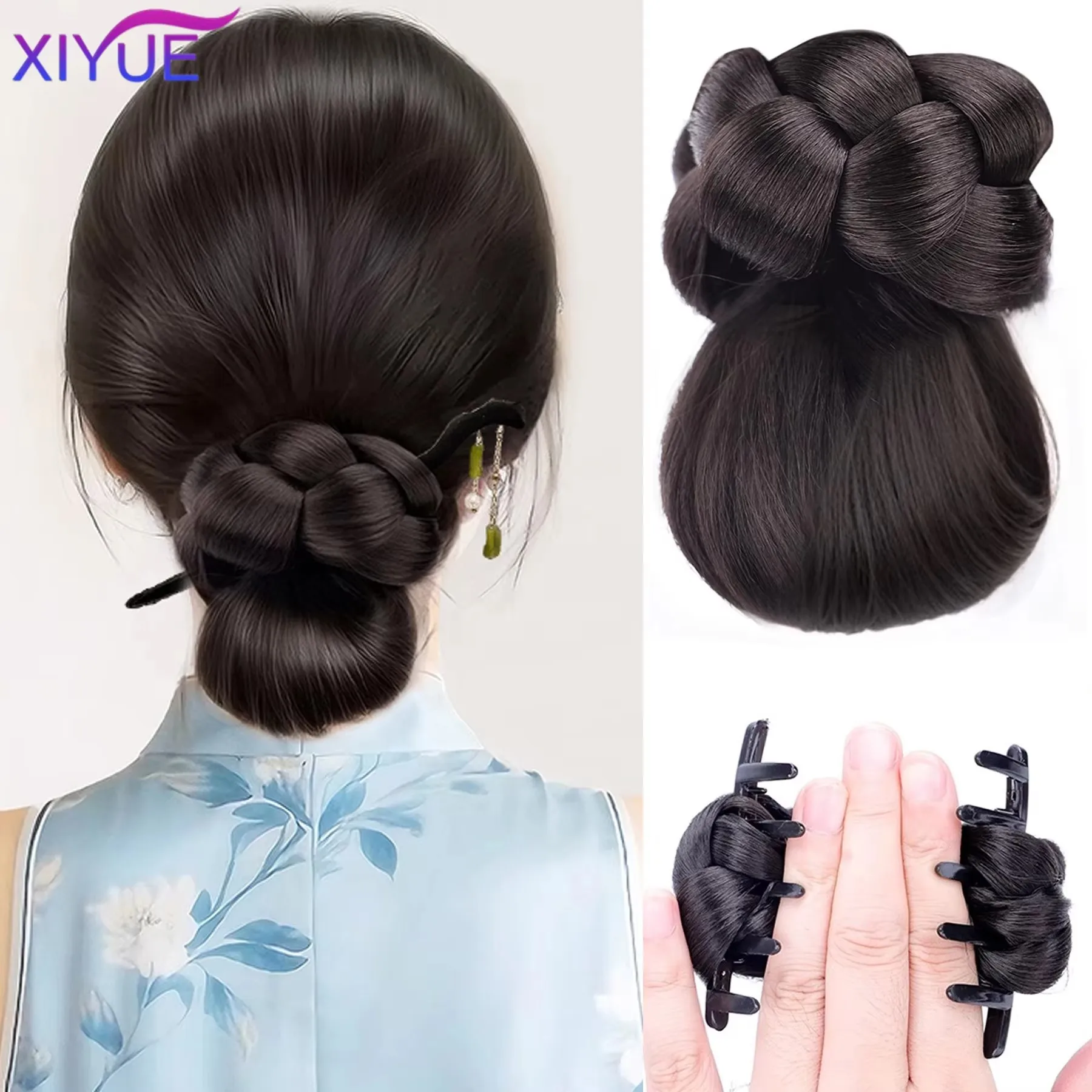 XY Synthetic Clamp Type Loop Hairstyle with Claw Clip Horsetail Hair Extensions with Stylish and Natural Steering Head for Women
XY Synthetic Clamp Type Loop Hairstyle with Claw Clip Horsetail Hair Extensions with Stylish and Natural Steering Head for Women