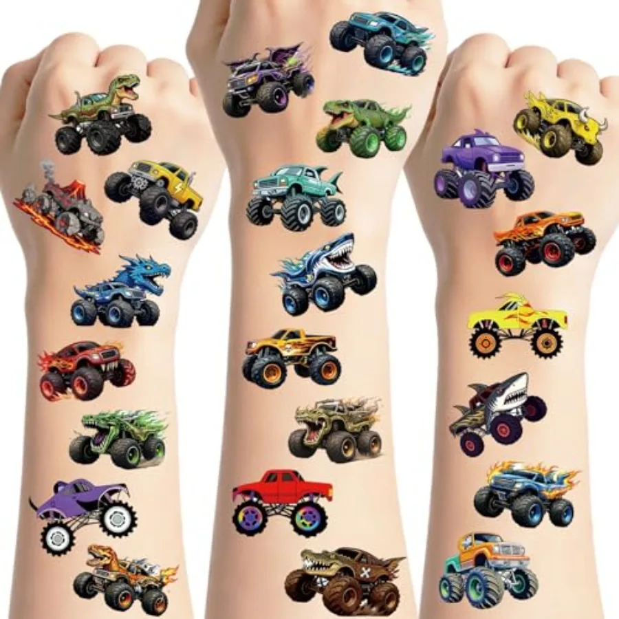 96 PCS Monster Truck Temporary Tattoos, Pre-Cut Racing Car Tattoo Stickers, Monster Truck Theme Party Decorations, Fun Body Art
96 PCS Monster Truck Temporary Tattoos, Pre-Cut Racing Car Tattoo Stickers, Monster Truck Theme Party Decorations, Fun Body Art