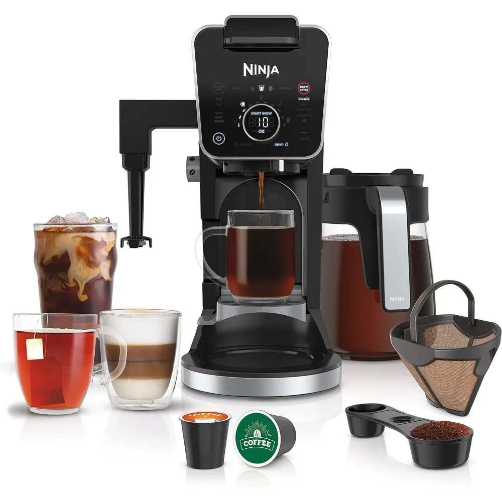 Specialty Coffee System, Single Serving, Compatible with K-Cups and 12-cup Drip Coffee Maker with Permanent Filter Black
Specialty Coffee System, Single Serving, Compatible with K-Cups and 12-cup Drip Coffee Maker with Permanent Filter Black