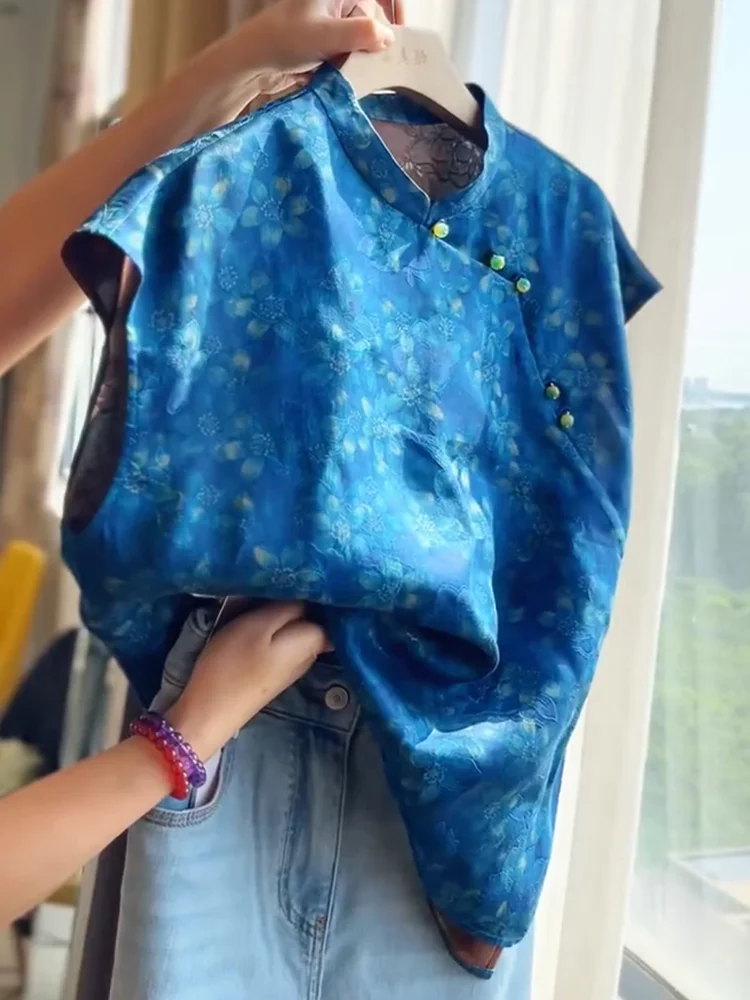 New Chinese Sle Retro Print Top plus Size Faionable Versatile Slimming Summer 2025 Commute Sle Loose Fit round Ne o...
New Chinese Sle Retro Print Top plus Size Faionable Versatile Slimming Summer 2025 Commute Sle Loose Fit round Ne o...