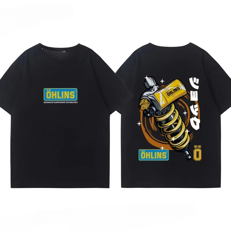 OHLINS Shock Absorber Motorcycle Racing T-Shirt Men Women Short Sleeve Cotton Tees Streetwear Y2k Tops Summer Men's Clothing
OHLINS Shock Absorber Motorcycle Racing T-Shirt Men Women Short Sleeve Cotton Tees Streetwear Y2k Tops Summer Men's Clothing