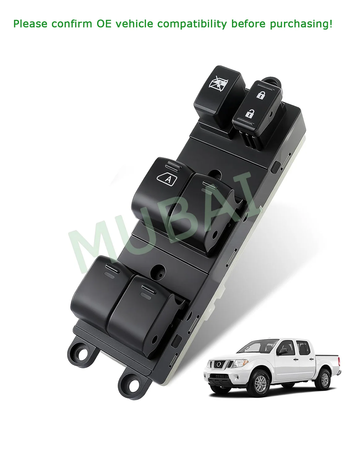 25401-ZP70A,Master Power Window Switch Fits for Nissan Frontier Crew Cab (2007-2019), Nissan Xterra (2007-2015), Left Driver
25401-ZP70A,Master Power Window Switch Fits for Nissan Frontier Crew Cab (2007-2019), Nissan Xterra (2007-2015), Left Driver