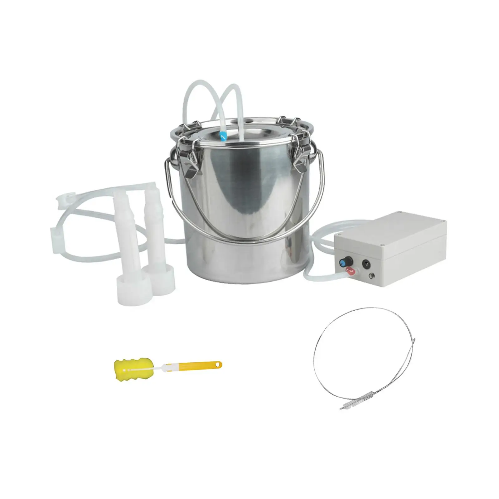 5 Liters Sheep Goat Milking Machine EU 220V Adapter Lightweight Versatile Accessories for Farm Household Stainless Steel Bucket
5 Liters Sheep Goat Milking Machine EU 220V Adapter Lightweight Versatile Accessories for Farm Household Stainless Steel Bucket