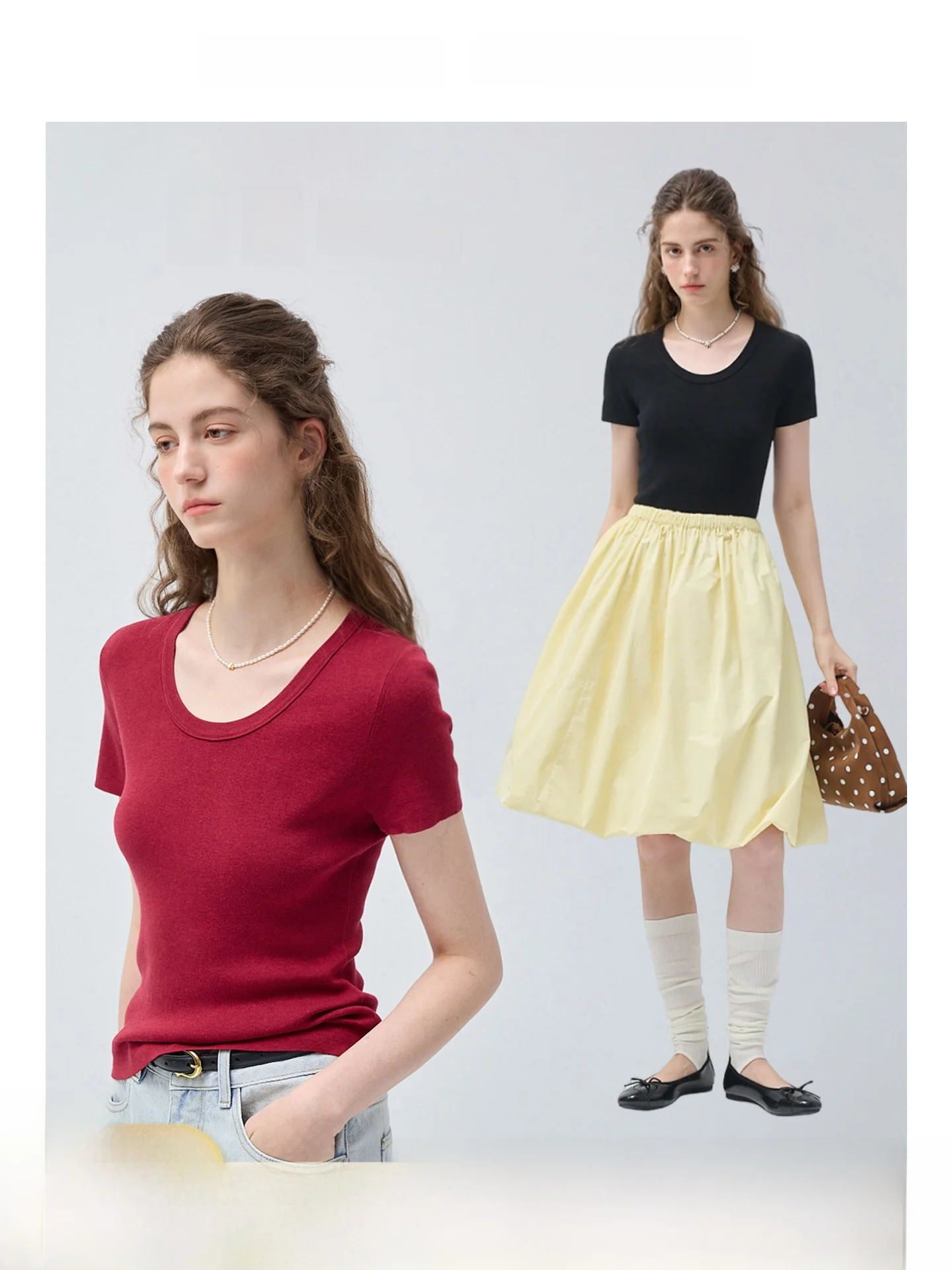 plus Size Women's U-Neck Short Sleeve T-Shirt Régale Spring New Style Slimming Top Comfortable Breathable Korean Version
plus Size Women's U-Neck Short Sleeve T-Shirt Régale Spring New Style Slimming Top Comfortable Breathable Korean Version