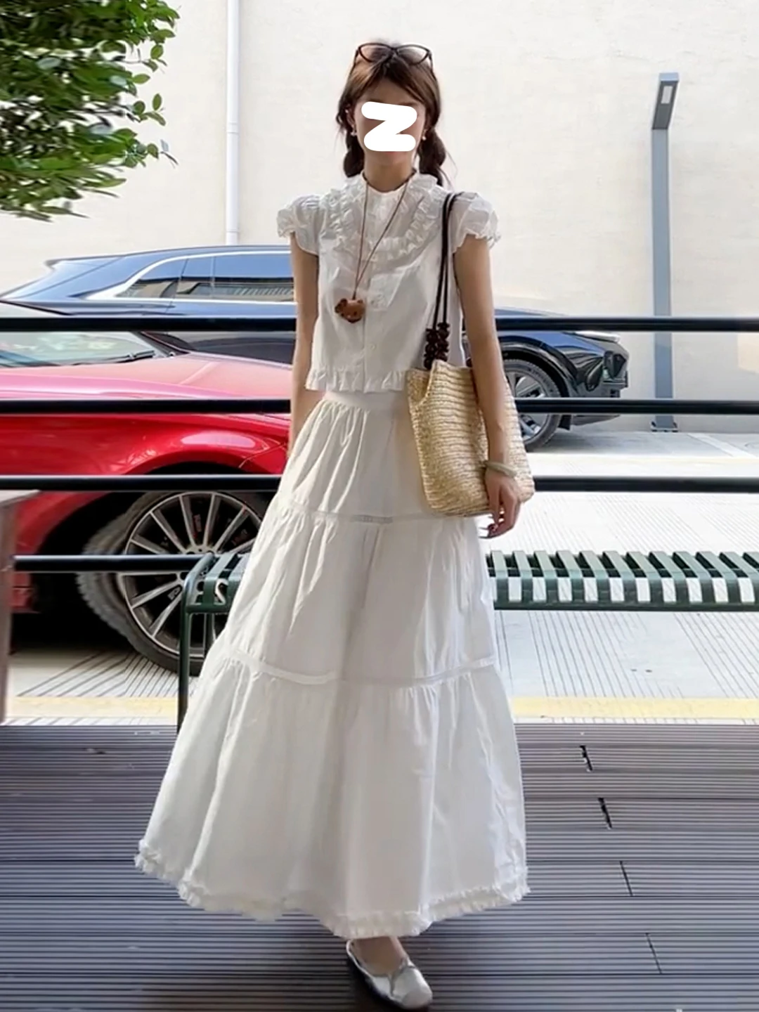 Korean Minimalist White Two-Piece Set round Neck Short Bubble Sleeve Shirt Cake Skirt Half-length Long Dress Fashion Ensemble
Korean Minimalist White Two-Piece Set round Neck Short Bubble Sleeve Shirt Cake Skirt Half-length Long Dress Fashion Ensemble