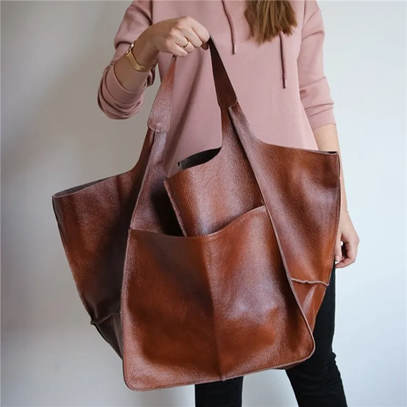 Casual Soft Large Capacity Tote Women Handbags Designer Look Luxury Pu Leather Shoulder Bag Retro Big Shopper Purses
Casual Soft Large Capacity Tote Women Handbags Designer Look Luxury Pu Leather Shoulder Bag Retro Big Shopper Purses