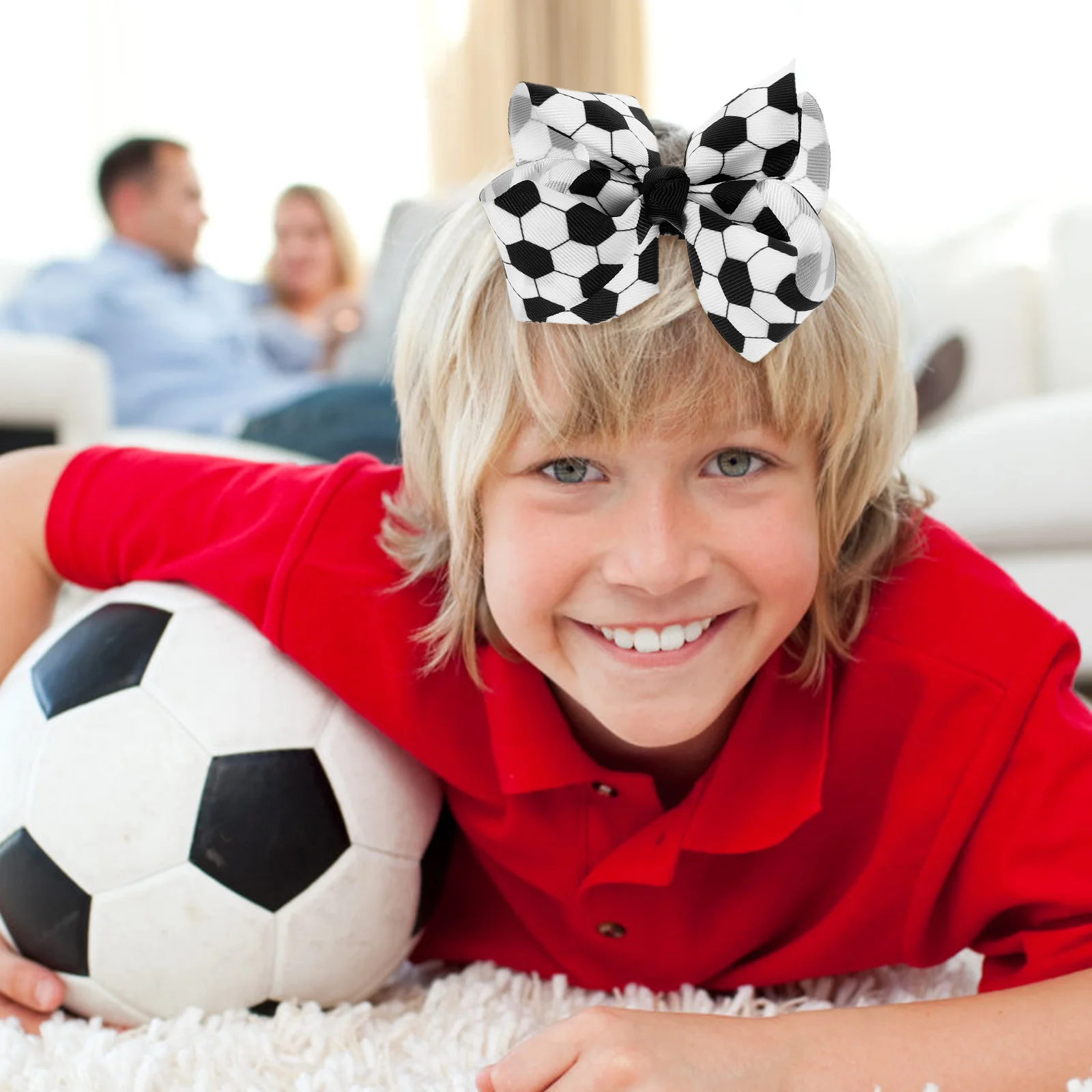 2 pcs Soccer Bow Clips For Cute Hair Accessories Lightweight Decorative Bows Sports Theme Party Fashion Hair Clips
2 pcs Soccer Bow Clips For Cute Hair Accessories Lightweight Decorative Bows Sports Theme Party Fashion Hair Clips