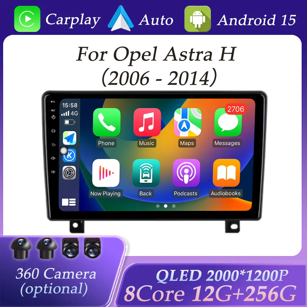 QLED Screen for Opel Astra H 2006-2014 Wireless CarPlay Car Radio Video Audio Multimedia Player Split Screen GPS Navigation
QLED Screen for Opel Astra H 2006-2014 Wireless CarPlay Car Radio Video Audio Multimedia Player Split Screen GPS Navigation