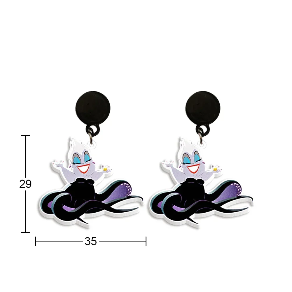 Dangle Earrings Movie Character Disney Women Black Resin Long Earrings Cruella Girl Acrylic Earring Jewelry For Accessories 
Dangle Earrings Movie Character Disney Women Black Resin Long Earrings Cruella Girl Acrylic Earring Jewelry For Accessories