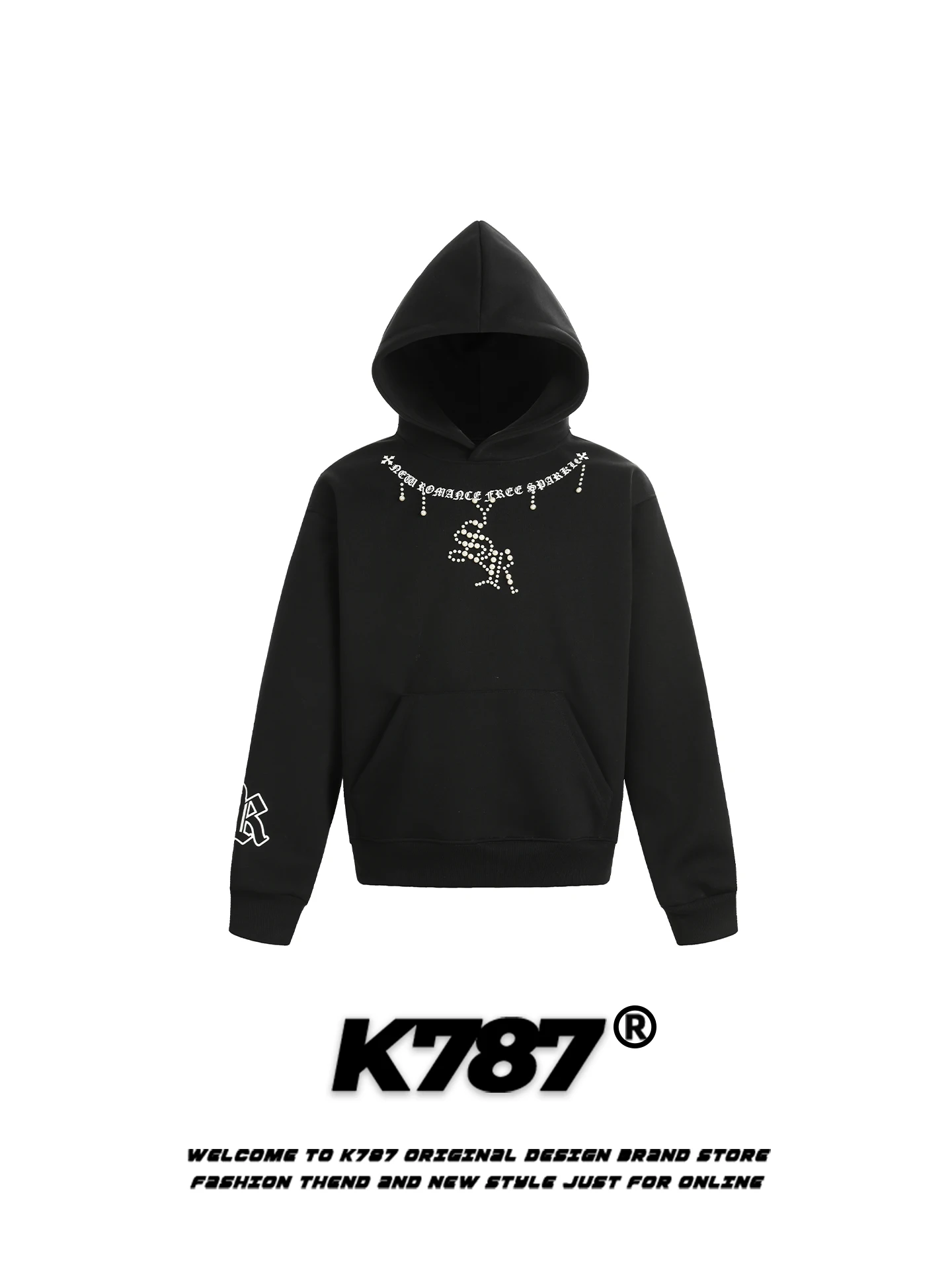 Мужская свободная повседневная толстовка-худи K787 в готическом стиле с вышивкой в американском уличном стиле для осени
Мужская свободная повседневная толстовка-худи K787 в готическом стиле с вышивкой в американском уличном стиле для осени