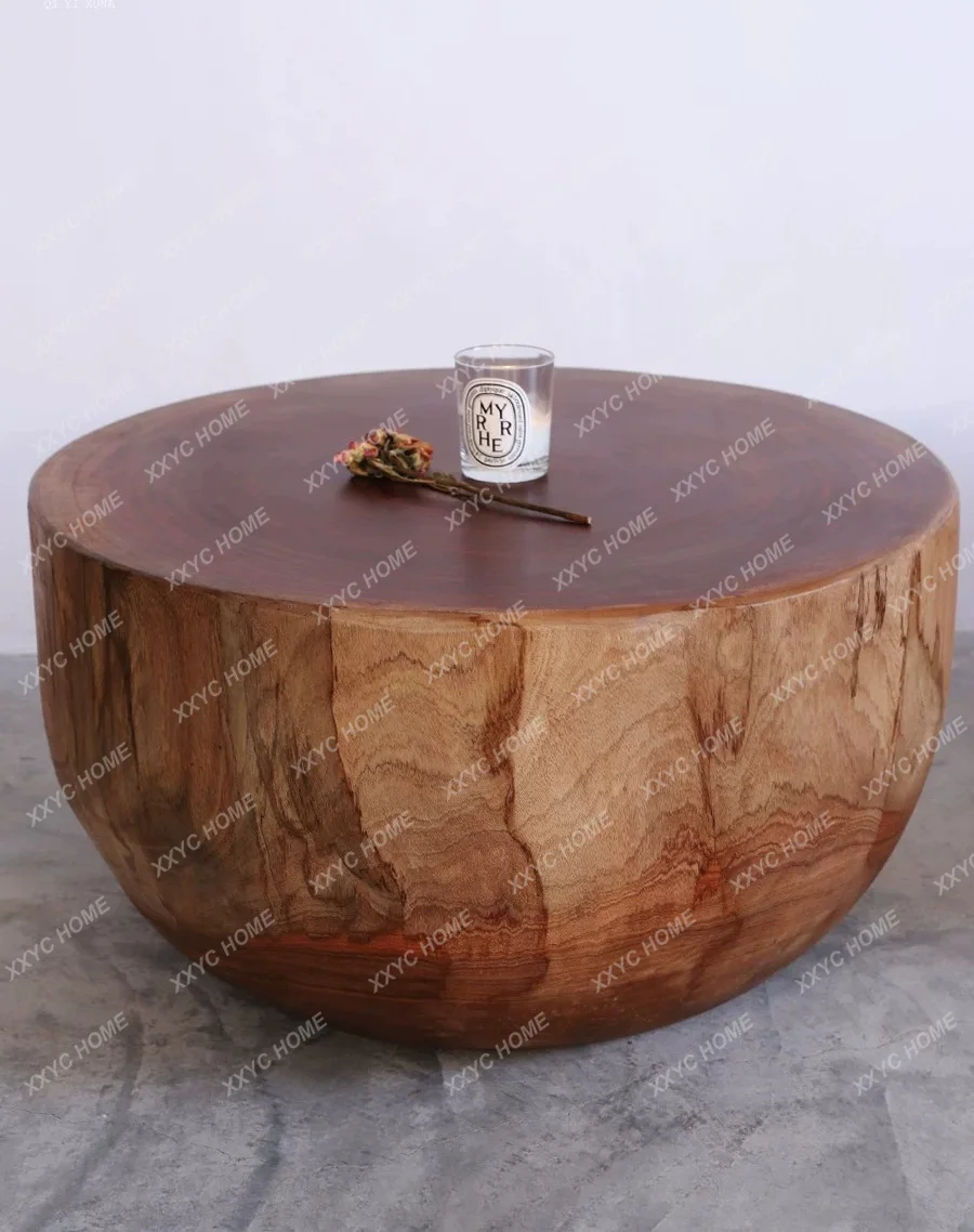 Log pier natural balcony tree root tea table small apartment round coffee table
Log pier natural balcony tree root tea table small apartment round coffee table