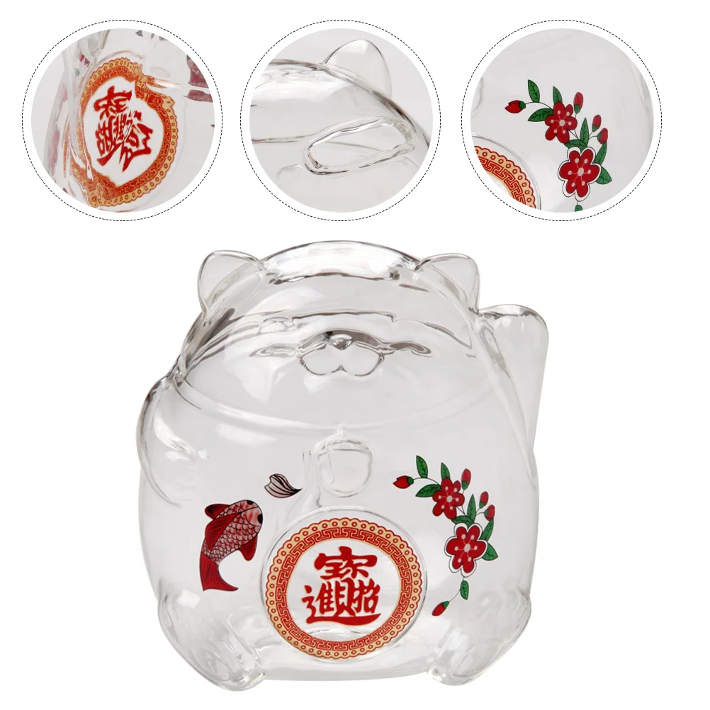 Fortune Cat Glass Piggy Bank Unique Large Storage Money Box Saving Pot Birthday Gift Decoration Cat Piggy Bank
Fortune Cat Glass Piggy Bank Unique Large Storage Money Box Saving Pot Birthday Gift Decoration Cat Piggy Bank