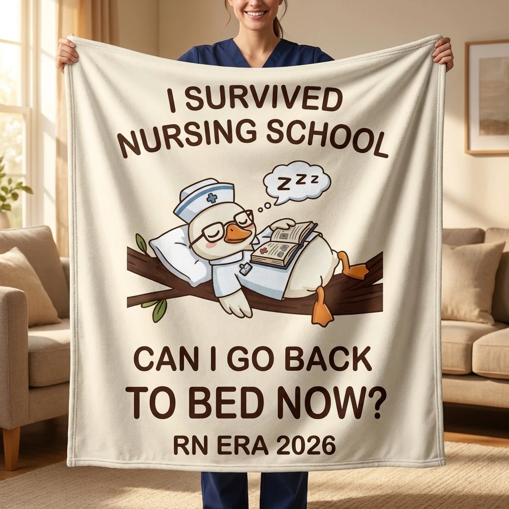 Nurse Duck RN Era 2026 Flannel Throw Blanket, Funny Nursing School Soft Cozy Blanket For Sofa Bed Home Decor Gift
Nurse Duck RN Era 2026 Flannel Throw Blanket, Funny Nursing School Soft Cozy Blanket For Sofa Bed Home Decor Gift