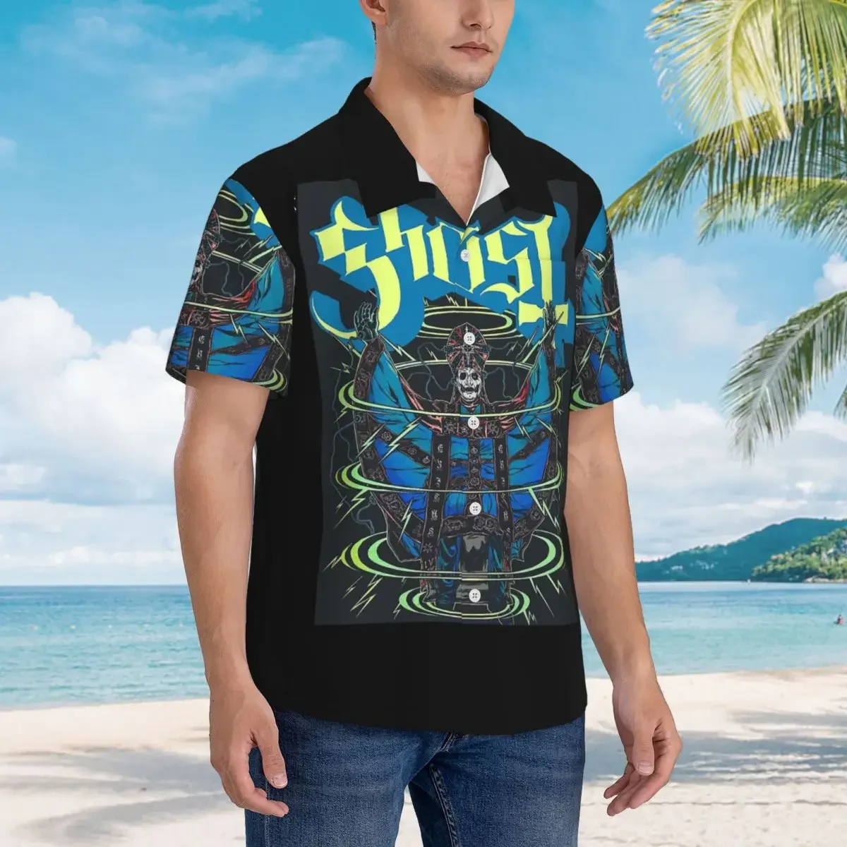 Rock Band Ghost BC Hawaiian Shirts Funny Men Short Sleeve Shirt for Summer Beach Men's Lapel Tops
Rock Band Ghost BC Hawaiian Shirts Funny Men Short Sleeve Shirt for Summer Beach Men's Lapel Tops
