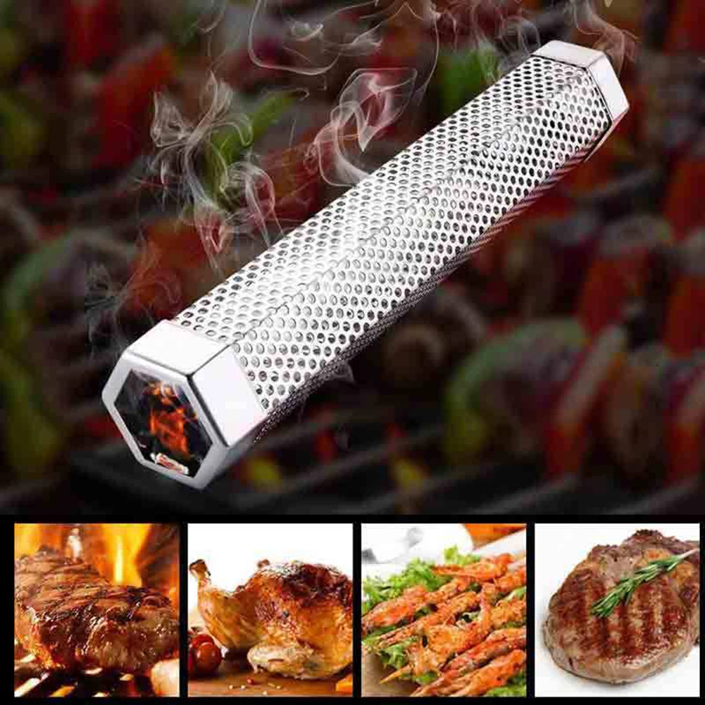Stainless Steel Tube BBQ Smoker Filter Tube Wood Pellet Smoke Pipe Outdoor Camping Cooking Picnic Supplies Accessories
Stainless Steel Tube BBQ Smoker Filter Tube Wood Pellet Smoke Pipe Outdoor Camping Cooking Picnic Supplies Accessories