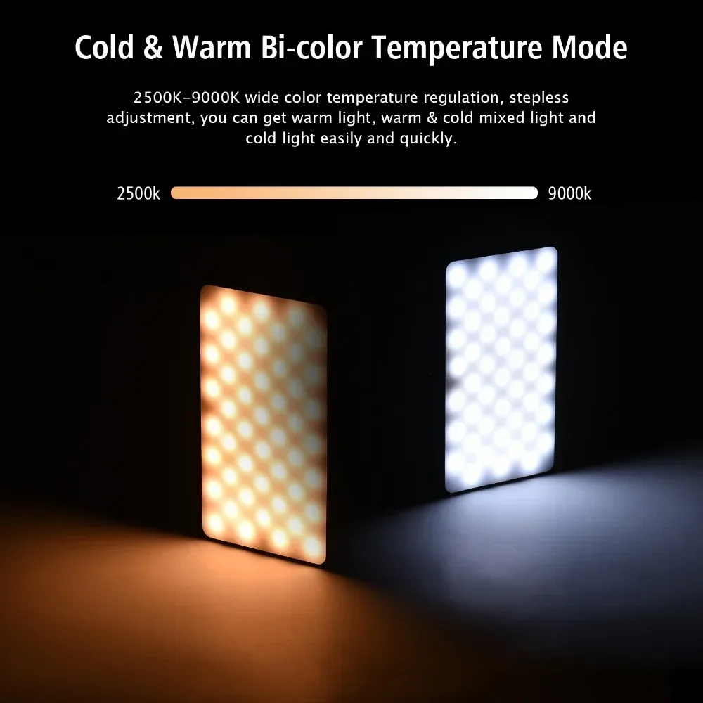 W140RGB mini LED photography fill light 2500K-9000K with adjustable brightness and 20 different light effects ( lithium battery)
W140RGB mini LED photography fill light 2500K-9000K with adjustable brightness and 20 different light effects ( lithium battery)