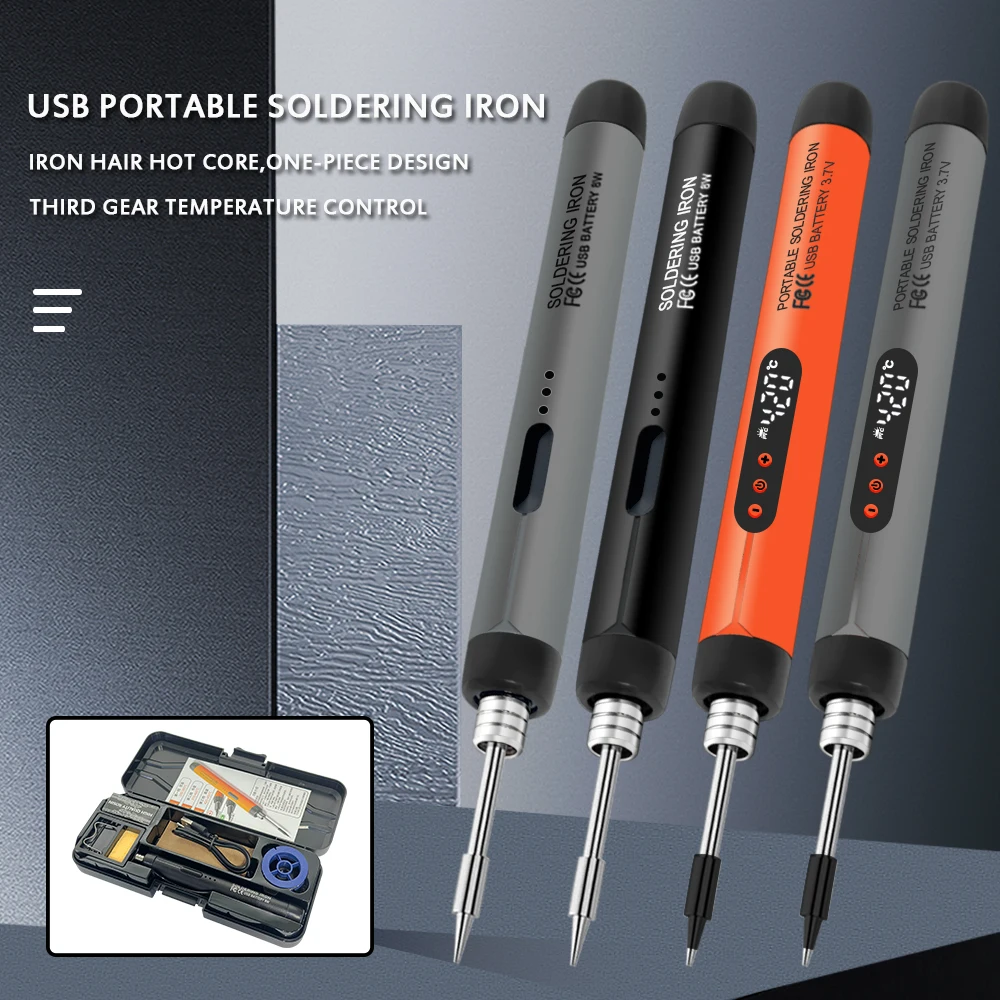Multifunctional USB Digital Electric Soldering Iron Set Kit Intelligent 300-450℃ Temperature Adjustable Solder Welding Iron Tool
Multifunctional USB Digital Electric Soldering Iron Set Kit Intelligent 300-450℃ Temperature Adjustable Solder Welding Iron Tool