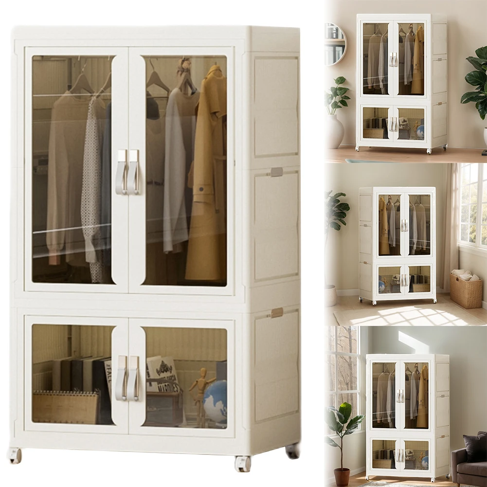Portable Closet Collapsible Wardrobe with Hanging Rod Storage Organizer with Clear Door Closet Organizer for Living Room Bedroom
Portable Closet Collapsible Wardrobe with Hanging Rod Storage Organizer with Clear Door Closet Organizer for Living Room Bedroom