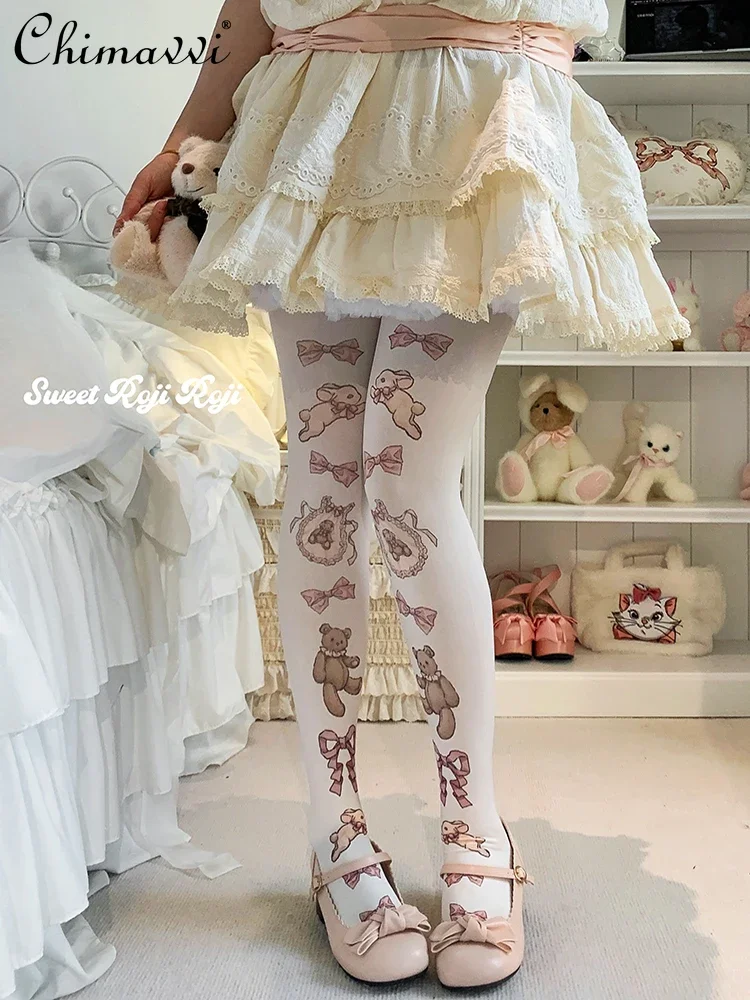 Lolita Socks Women's Autumn and Winter Skin Socks Velvet Print Pantyhose Japanese Sweet Girl Slim Kawaii Versatile Tights
Lolita Socks Women's Autumn and Winter Skin Socks Velvet Print Pantyhose Japanese Sweet Girl Slim Kawaii Versatile Tights