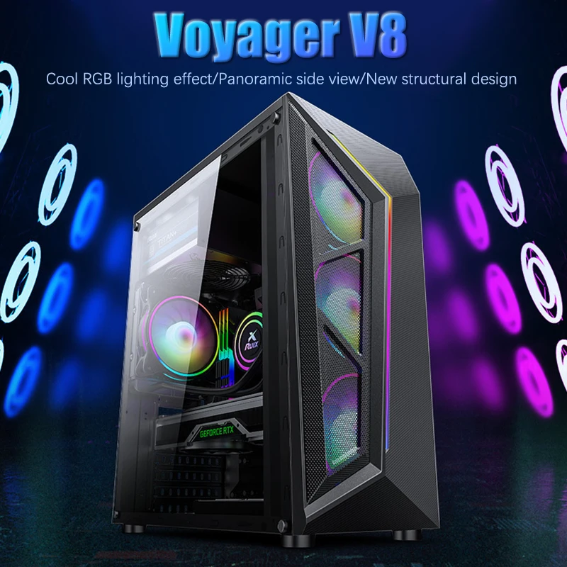 Прозрачный компьютерный чехол с RGB-подсветкой для материнской платы ATX/M-ATX/ITX SSD HDD USB3.0 ATX Блок питания Графический процессор 310 мм
Прозрачный компьютерный чехол с RGB-подсветкой для материнской платы ATX/M-ATX/ITX SSD HDD USB3.0 ATX Блок питания Графический процессор 310 мм