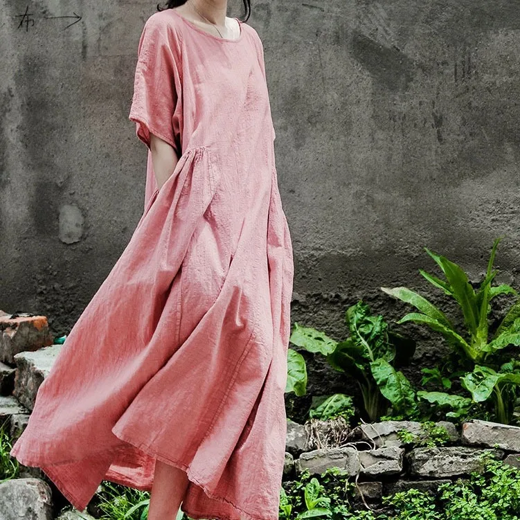Small man looking thin and comfortable robe sand washed cotton and linen literary and simple fold dress fashionable and casual s
Small man looking thin and comfortable robe sand washed cotton and linen literary and simple fold dress fashionable and casual s