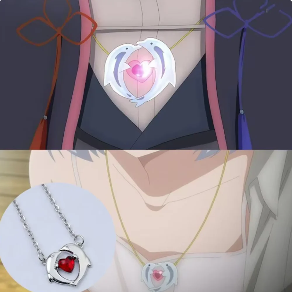 Cartoon Wandering Witch: The Journey of Elaina Cosplay Necklace Jewelry Cute Dolphins Rhinestone Love Heart Pendant Necklaces
Cartoon Wandering Witch: The Journey of Elaina Cosplay Necklace Jewelry Cute Dolphins Rhinestone Love Heart Pendant Necklaces